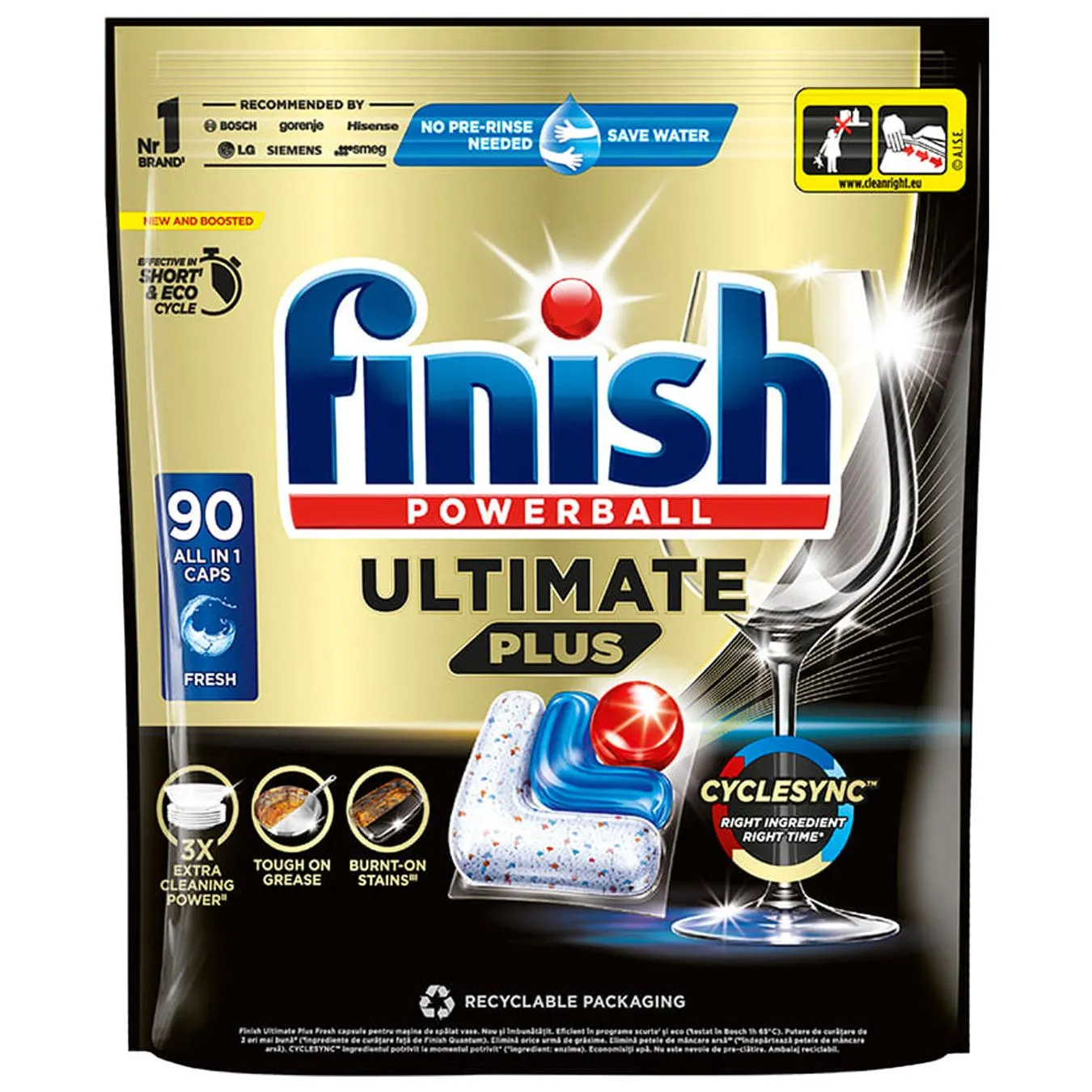 Засіб д/ПММ Finish Ultimate Plus All in 1 90шт - Фото 1