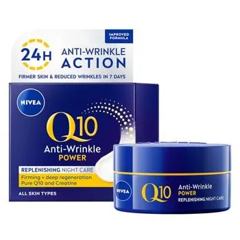Крем для обличчя Nivea Відновлюючий нічний проти зморщок Q10 Power 50мл - Фото 3