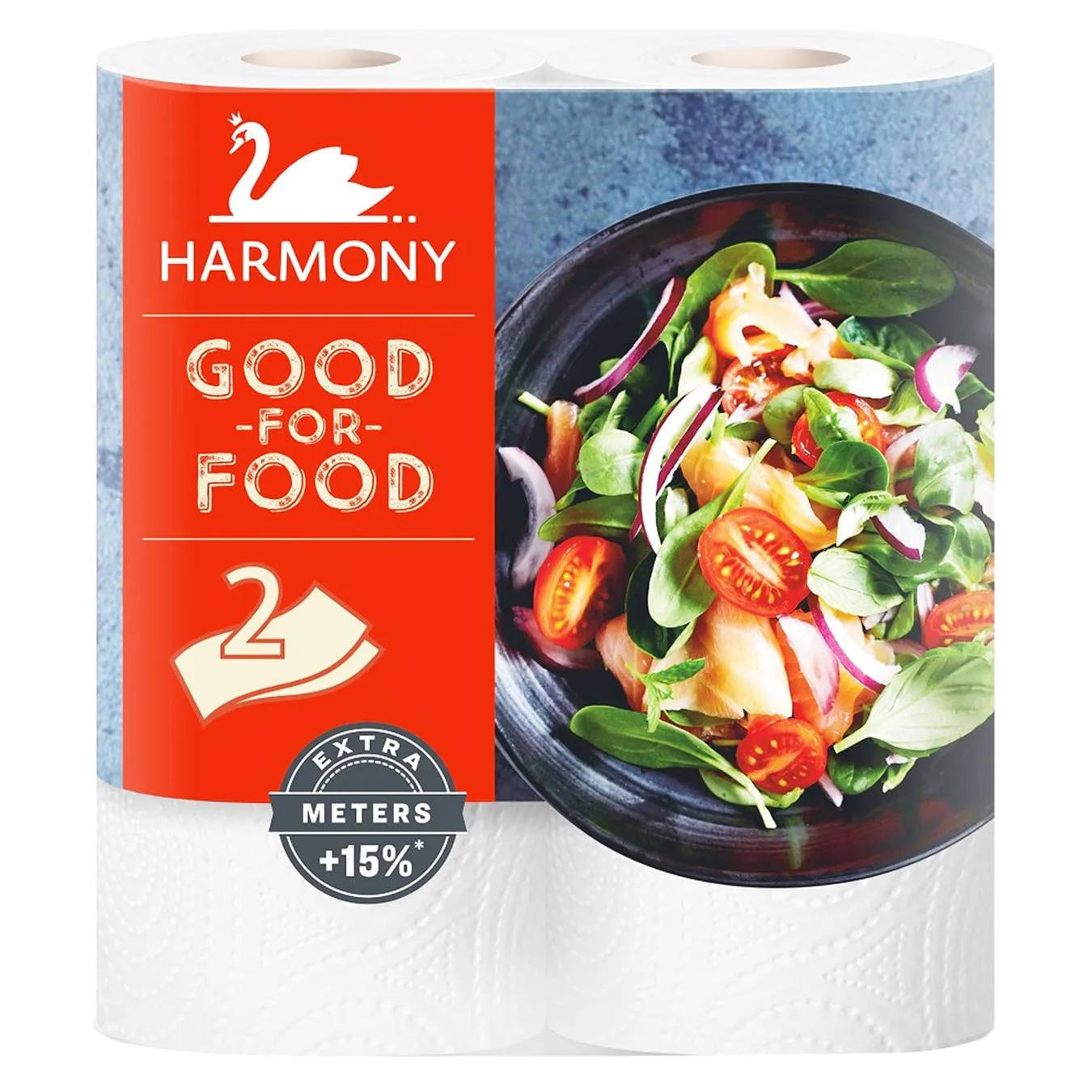 Рушники паперові Harmony 2-шарові 2шт - Фото 1