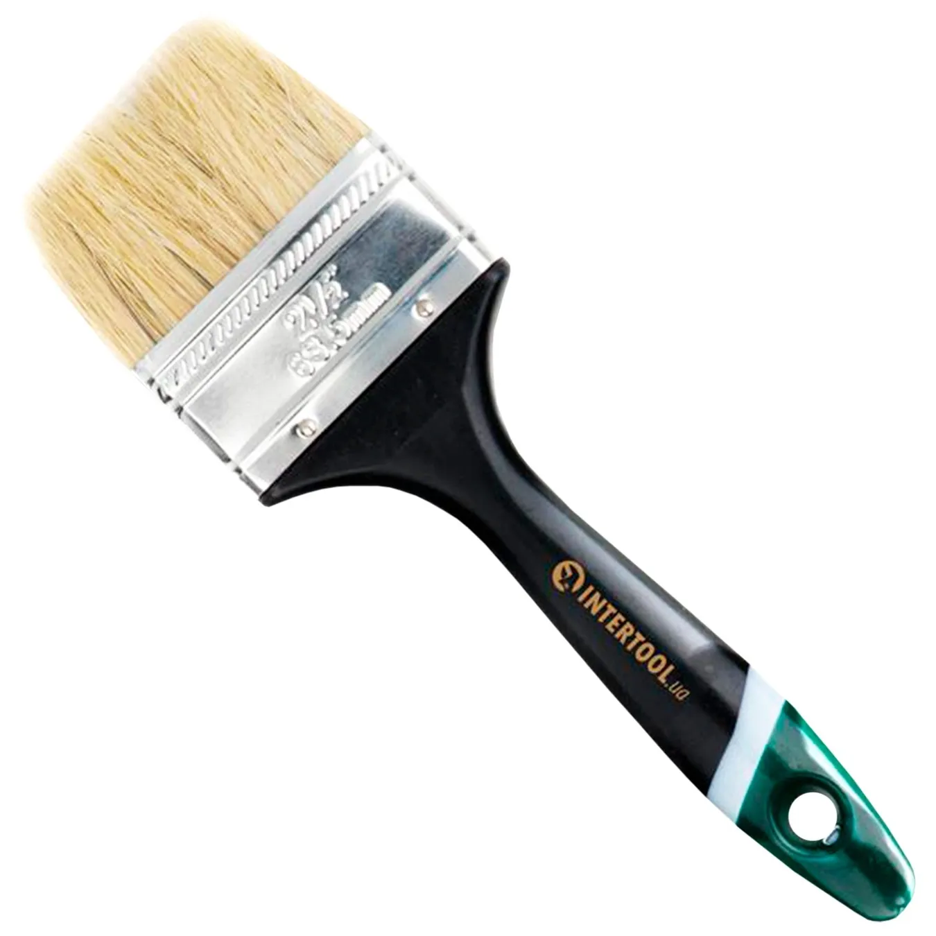 Пензлик флейцевий Intertool пластикова рукоятка 63x12x38мм - Фото 1