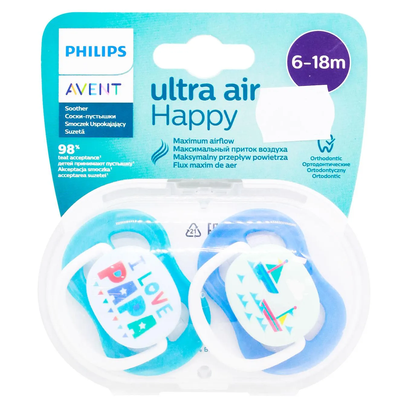 Пустушка Avent I Love 6-18міс - Фото 1