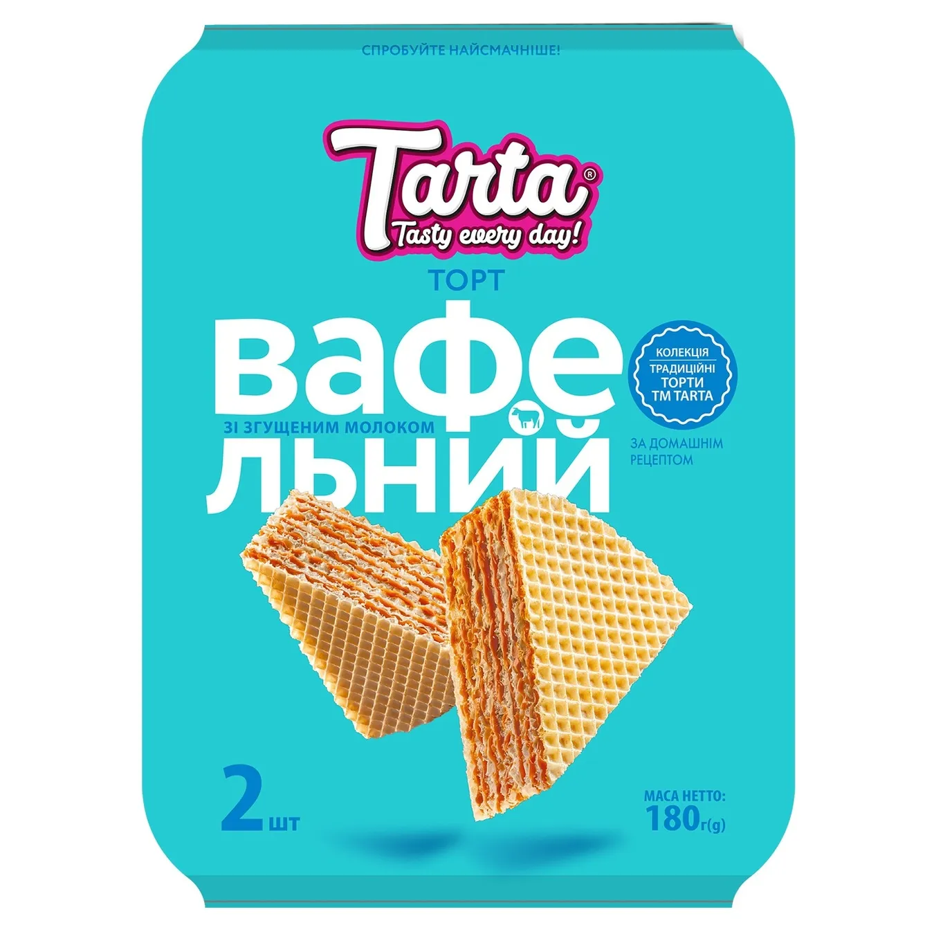 Торт Tarta вафельний зі згущеним молоком 180г - Фото 1