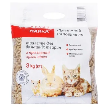 Наповнювач гігієнічний Marka Promo універсальний вівсяний 3кг - Photo 1