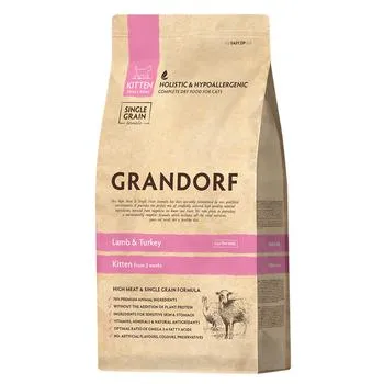 Корм сухий Grandorf з ягням та індичкою для кошенят з 3 тижнів 400г - Photo 1