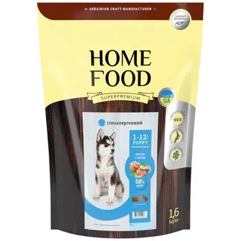 Корм сухий Home Food з фореллю та рисом для цуценят середніх та великих порід 1,6кг - Photo 1