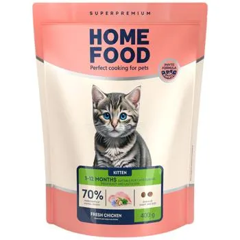 Корм сухий Home Food з куркою для кошенят 400г - Photo 1
