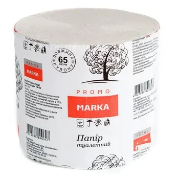 Туалетний папір Marka Promo із макулатури 65м 1шт - Photo 1