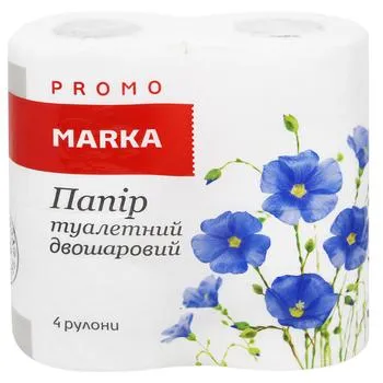 Туалетний папір Marka Promo 2-шаровий 4шт - Photo 1