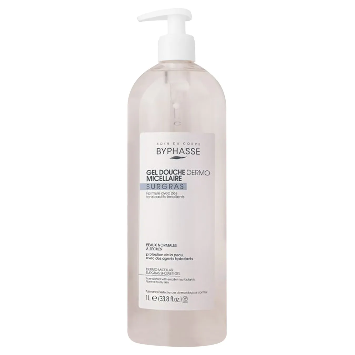 Гель для душу Byphasse міцелярний для нормальної та сухої шкіри 1л - Фото 1