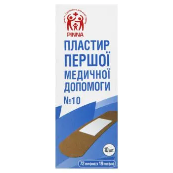 Пластир Pinna медичний 72х19мм 10шт - Photo 1