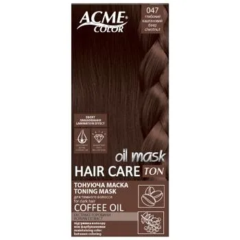 Маска для волосся Acme Color тонуюча 047 глибокий каштановий - Photo 1