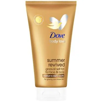 Крем-лосьйон автозасмага для обличчя і тіла Dove Summer Revived від середнього до темного 75мл - Photo 1