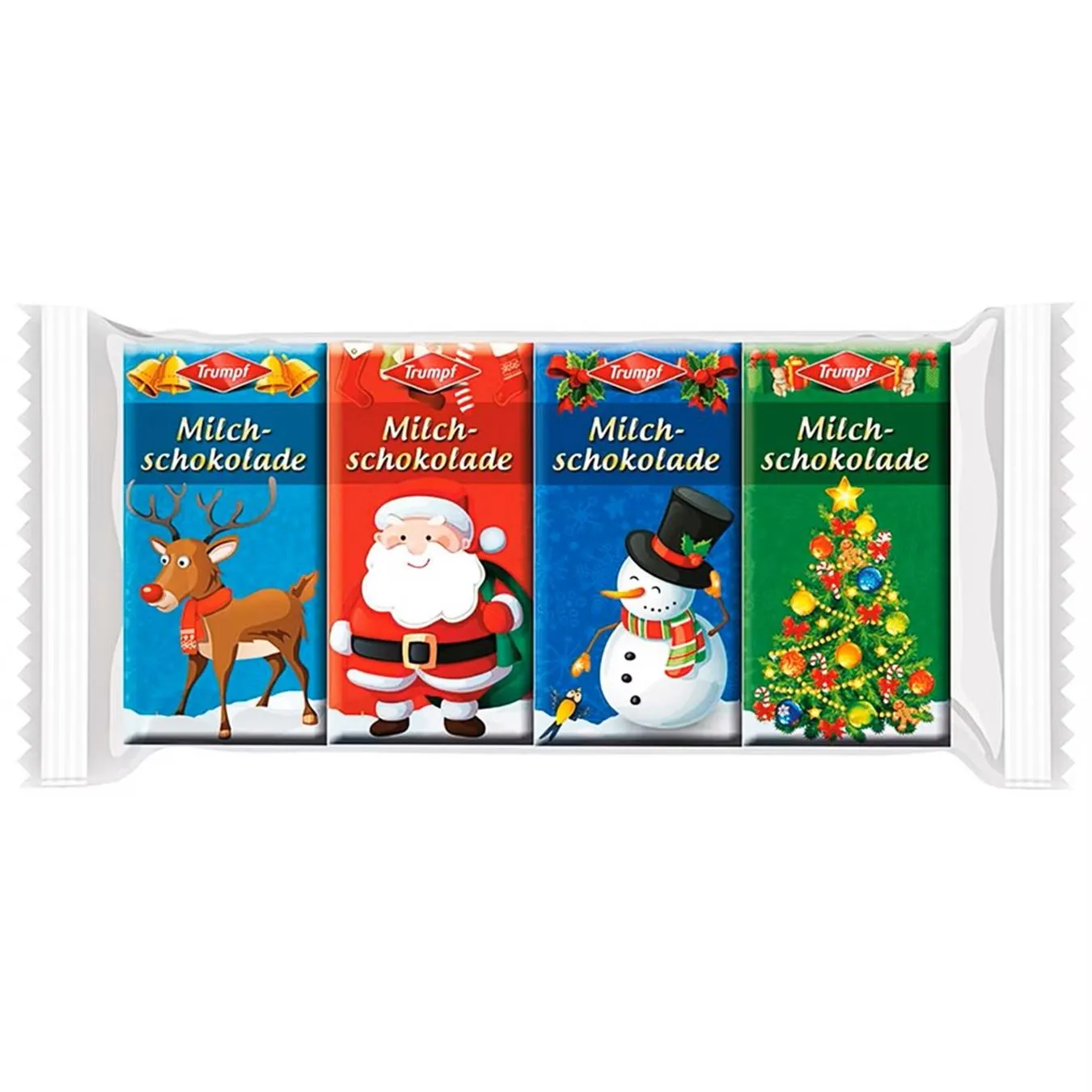 Шоколад молочний Trumpf Christmas 4шт*15г - Фото 1