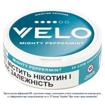 Паучі нікотиновмісні Velo Mighty Peppermint класичний 20шт - Photo 1