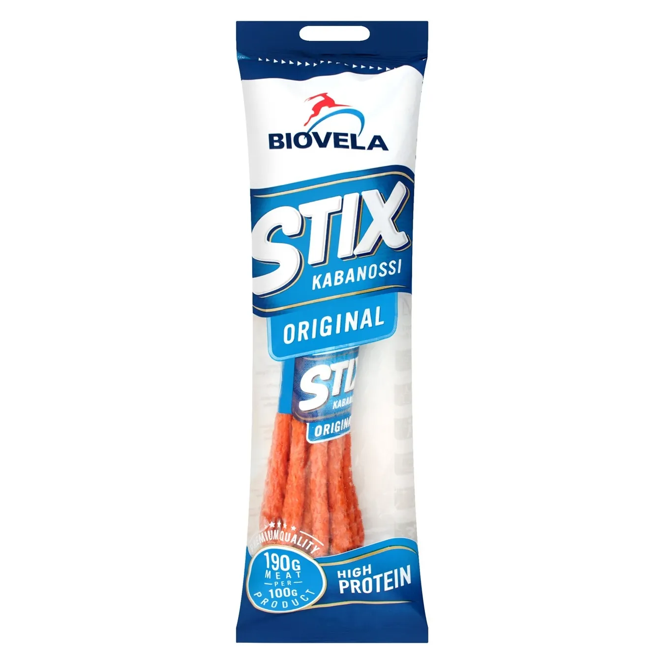 Ковбаски Biovela Кабаноси Класичні сирокопчені в/г 100г - Фото 1
