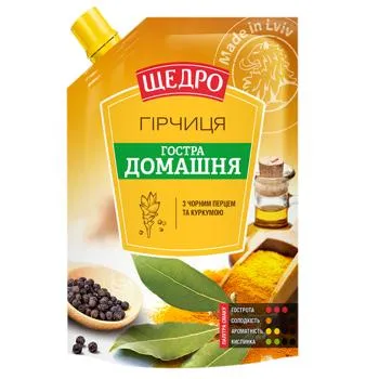 Гірчиця Щедро Гостра домашня 200г - Photo 1