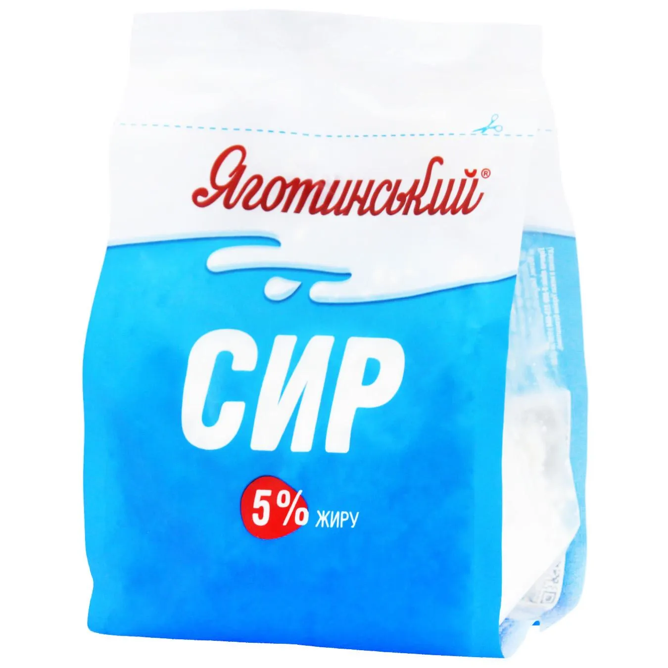 Сир кисломолочний Яготинський 5% 350г - Фото 1