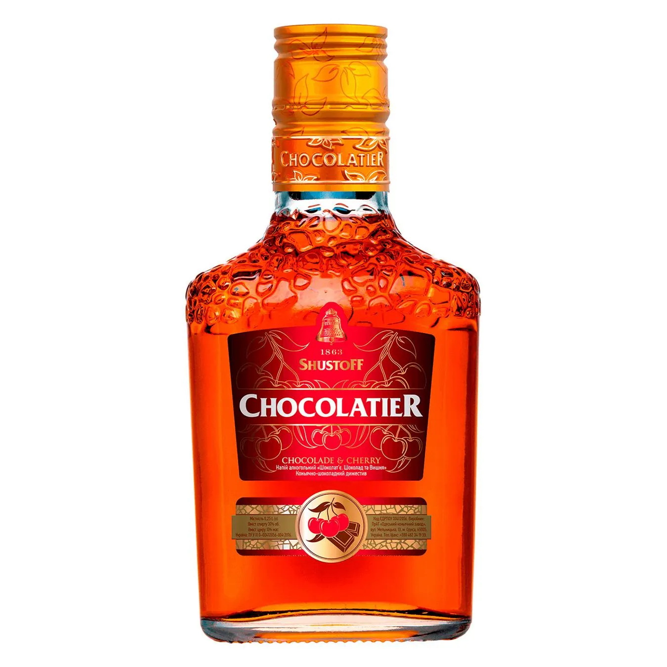 Напій алкогольний Shustoff Chocolatier Шоколад та вишня 250мл - Фото 1