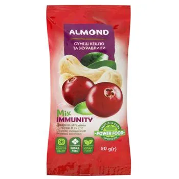 Кеш'ю Almond Miх Immunity з журавлиною 50г - Photo 1