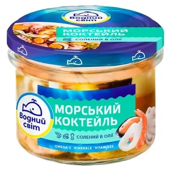 Морський коктейль Водний Світ солений в олії 170г - Photo 1