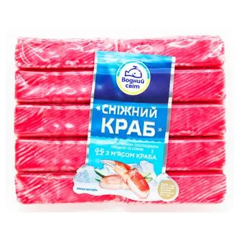 Крабові палички Водний Світ Сніжний краб охолоджені 250г - Photo 1