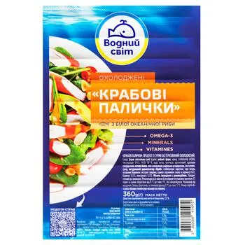 Крабові палички Водний Світ охолоджені 360г - Photo 1