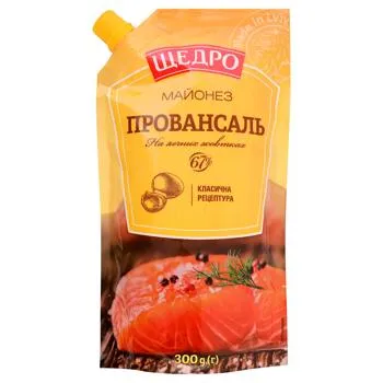 Майонез Щедро Провансаль 67% 300г - Фото 1