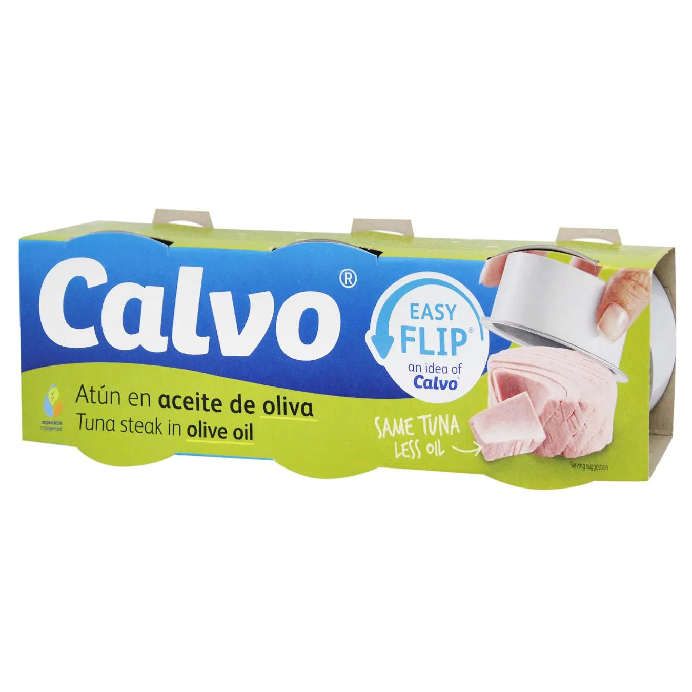 Тунец Calvo в оливковій олії 65г х 3шт - Фото 1