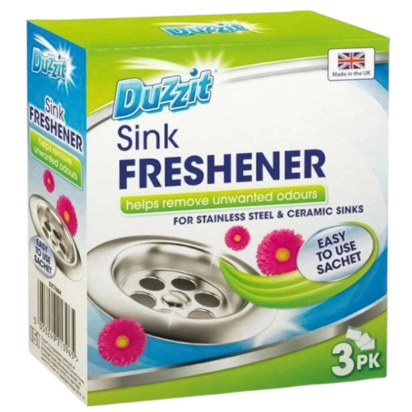 Засіб чистячий Duzzit Нейтралізація запаху для раковини 3шт*30г - Фото 1