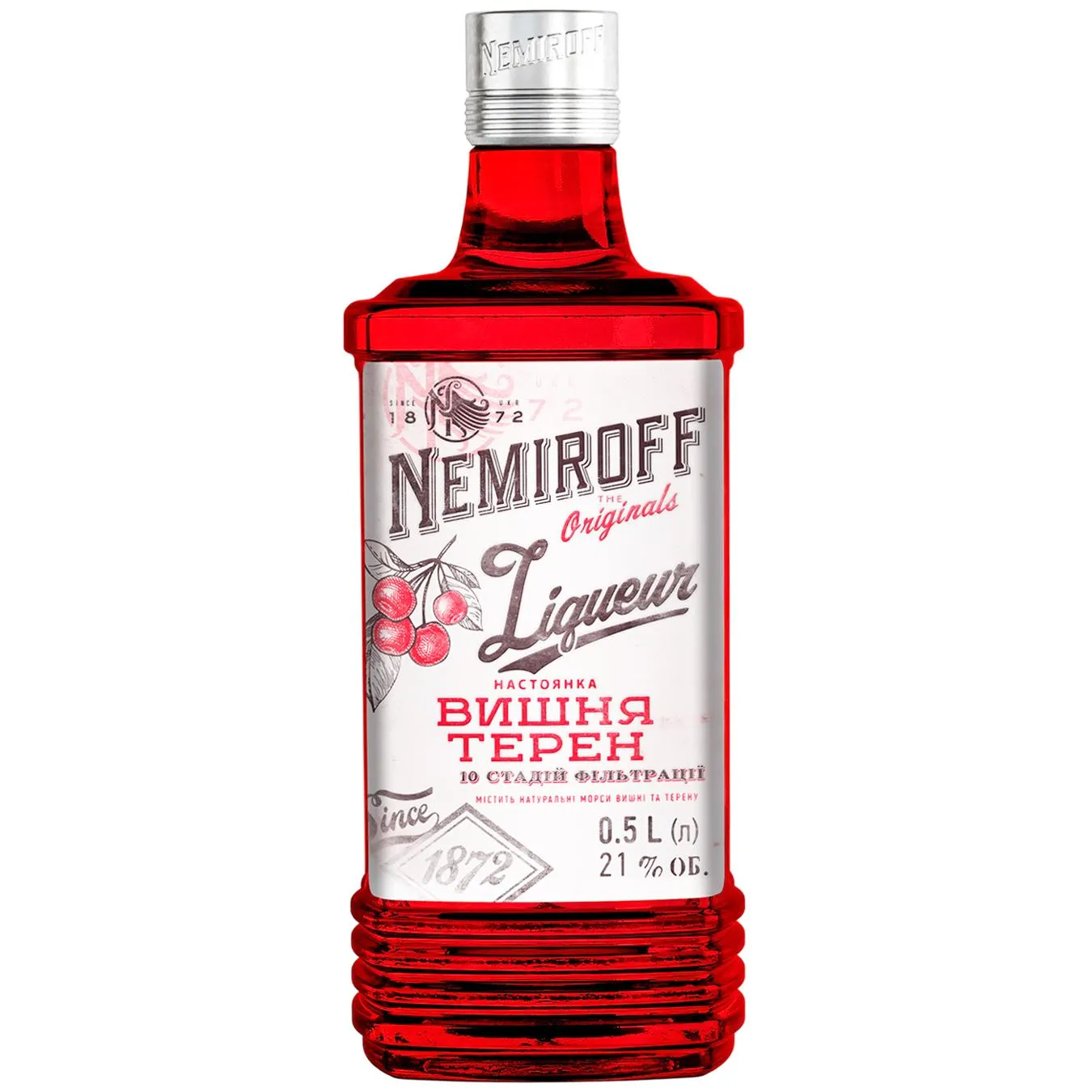 Настоянка Nemiroff Вишня Терен 21% 0,5л - Фото 1