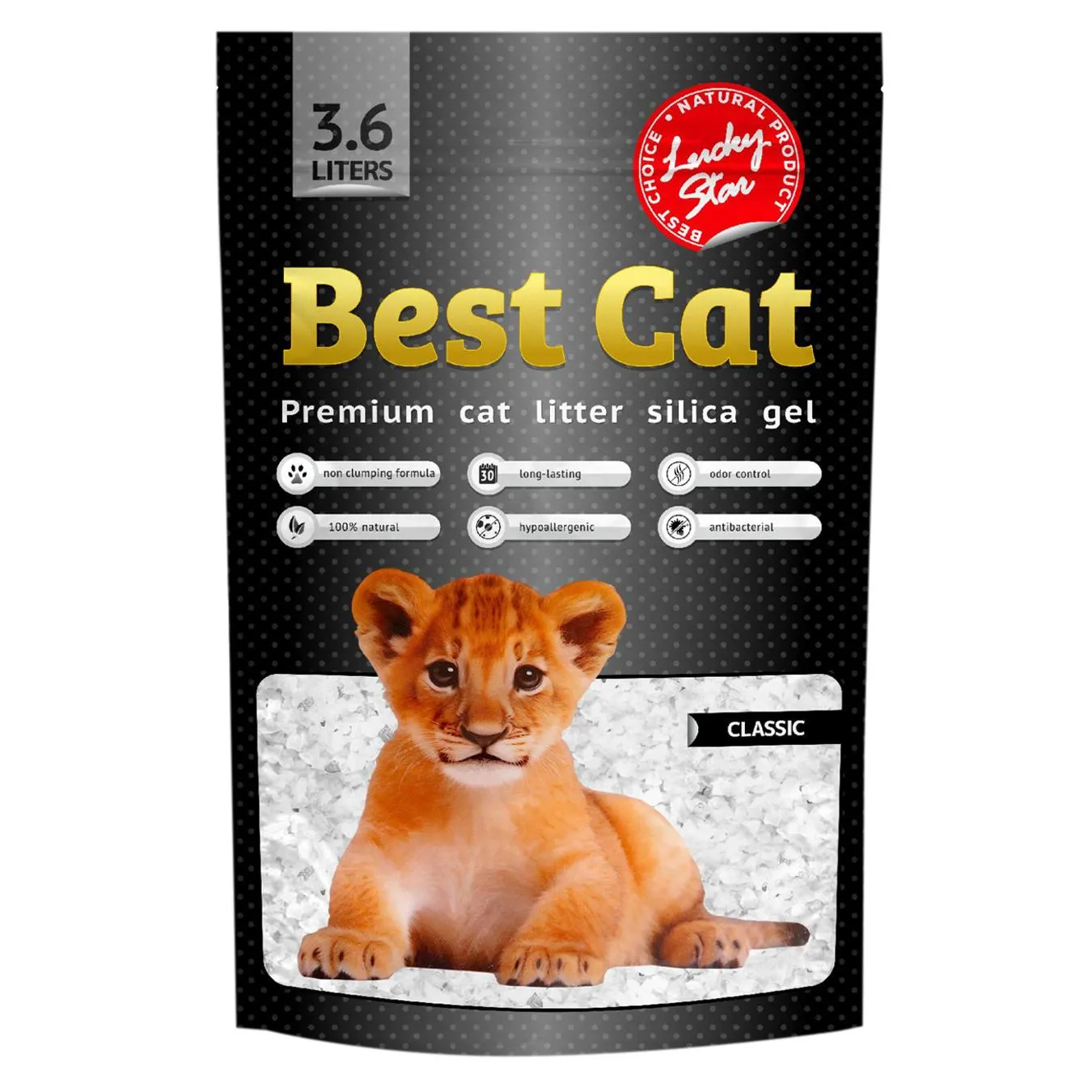 Наповнювач гігієнічний Best Cat для котів cилікагелевий 3,6л - Фото 1