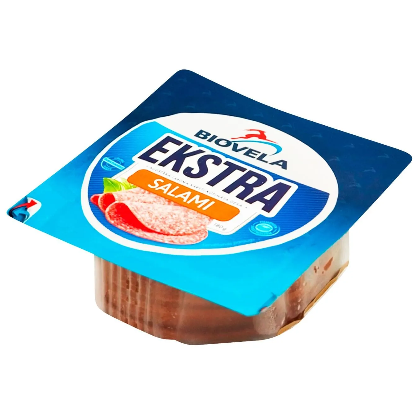 Ковбаса Biovela Салямі Екстра напівкопчена нарізка 180г - Фото 1