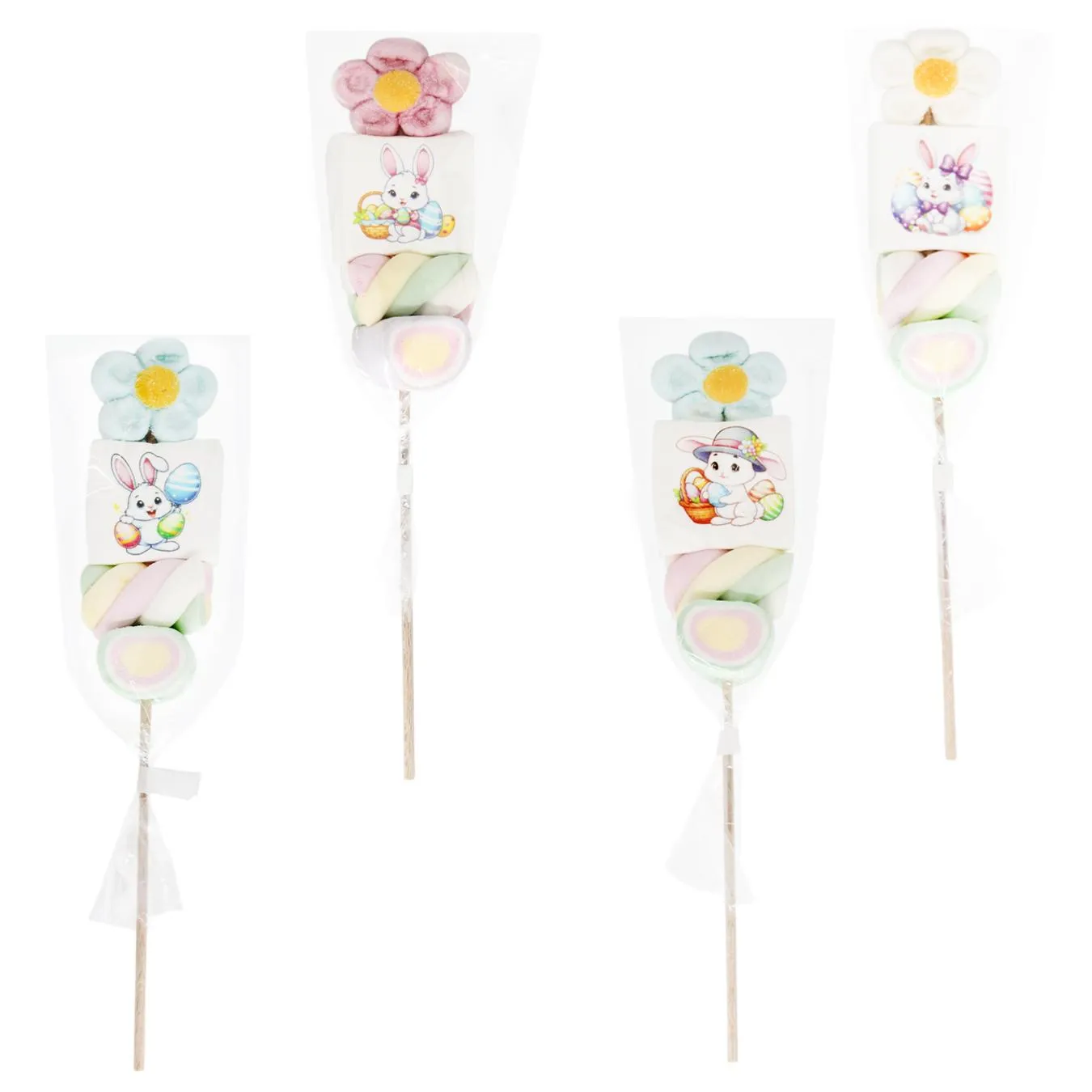 Маршмелоу Пампулі Зайчик з писанкою 30г - Фото 1