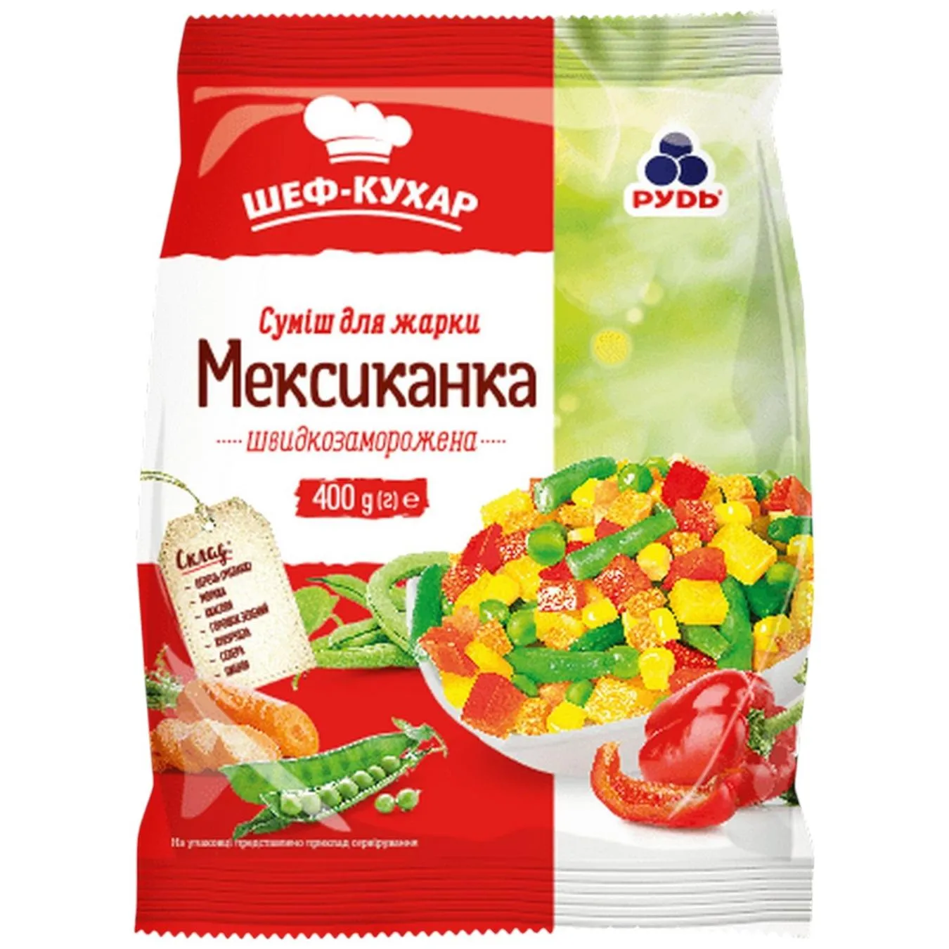 Суміш овочева Рудь Мексиканка для смаження 400г - Фото 1