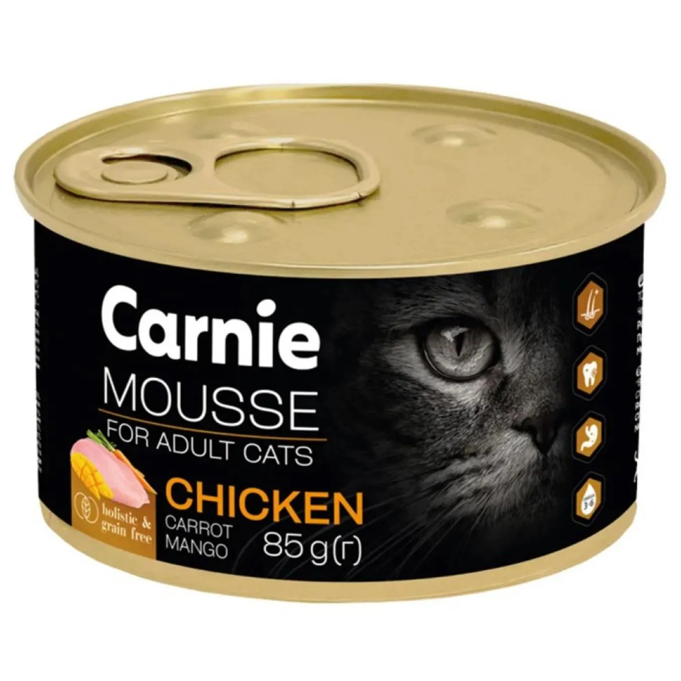 Корм вологий Carnie з куркою, манго, морквою та желе для котів 85г - Фото 3