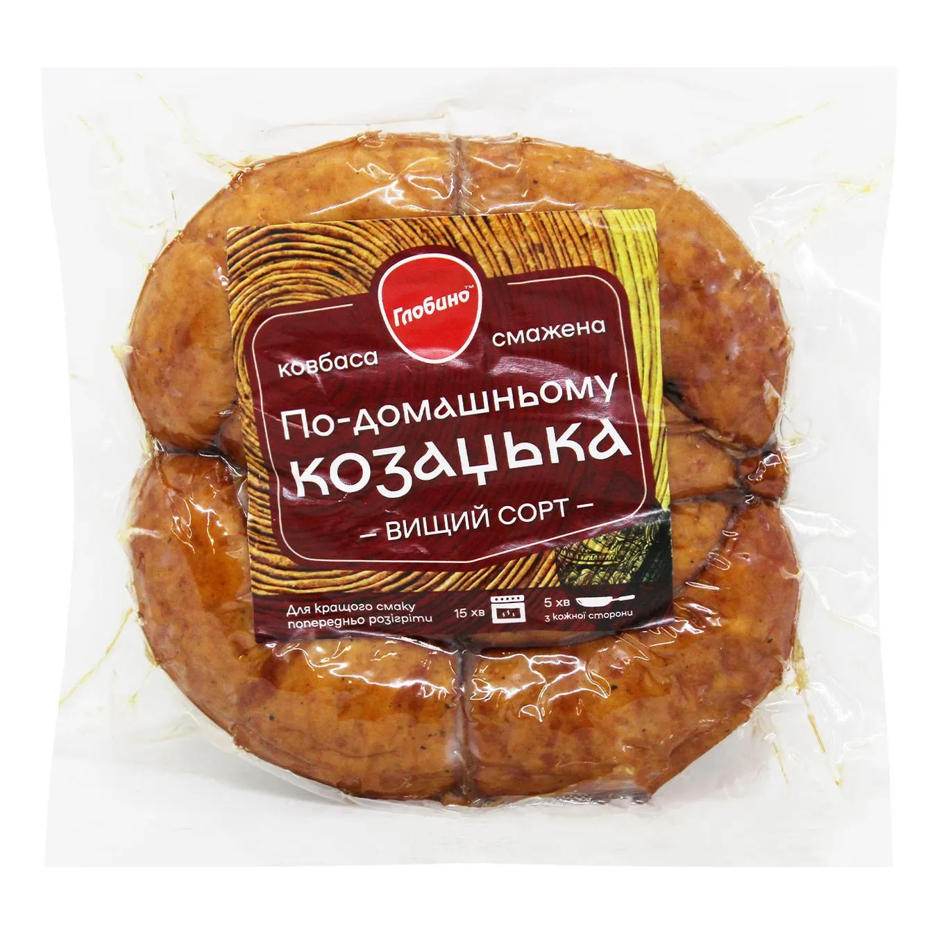 Ковбаса Глобино Козацька По-домашньому смажена вищий сорт - Фото 1
