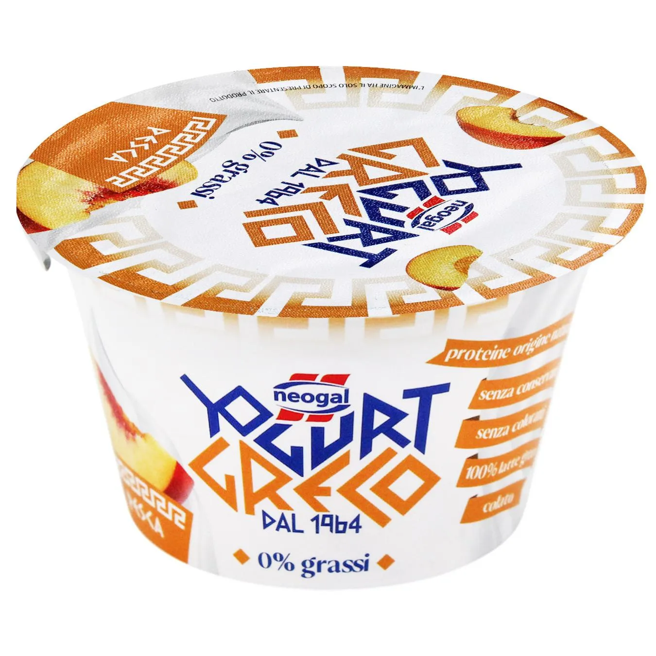 Йогурт Neogal Грецький Персик 0% 150г - Фото 1