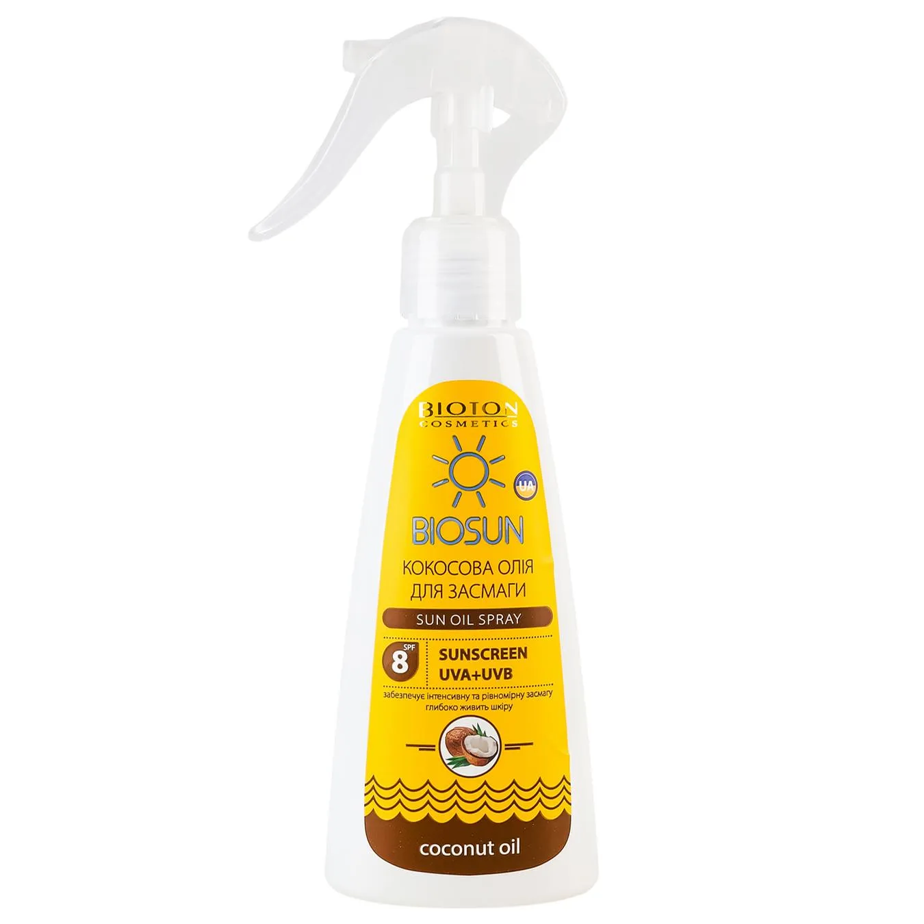 Олія для засмаги Biosun Кокосова 150мл - Фото 1