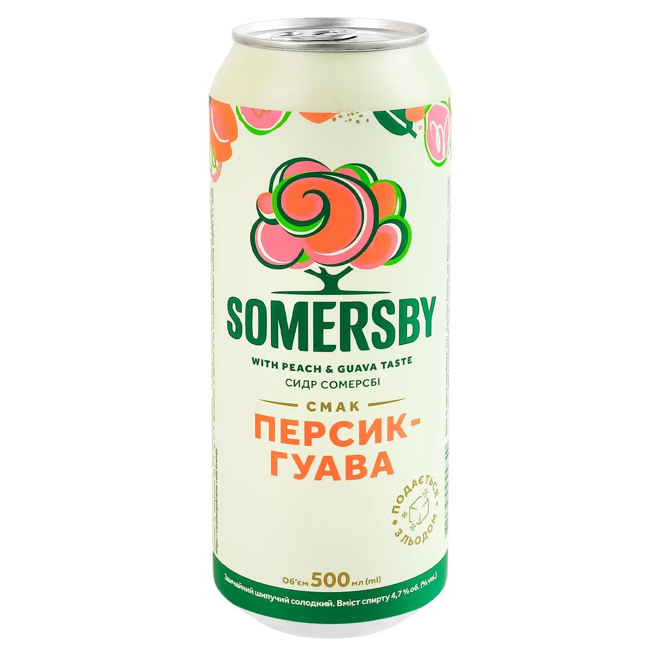 Сидр Somersby персик-гуава 4,7% 0,5л з/б - Фото 4