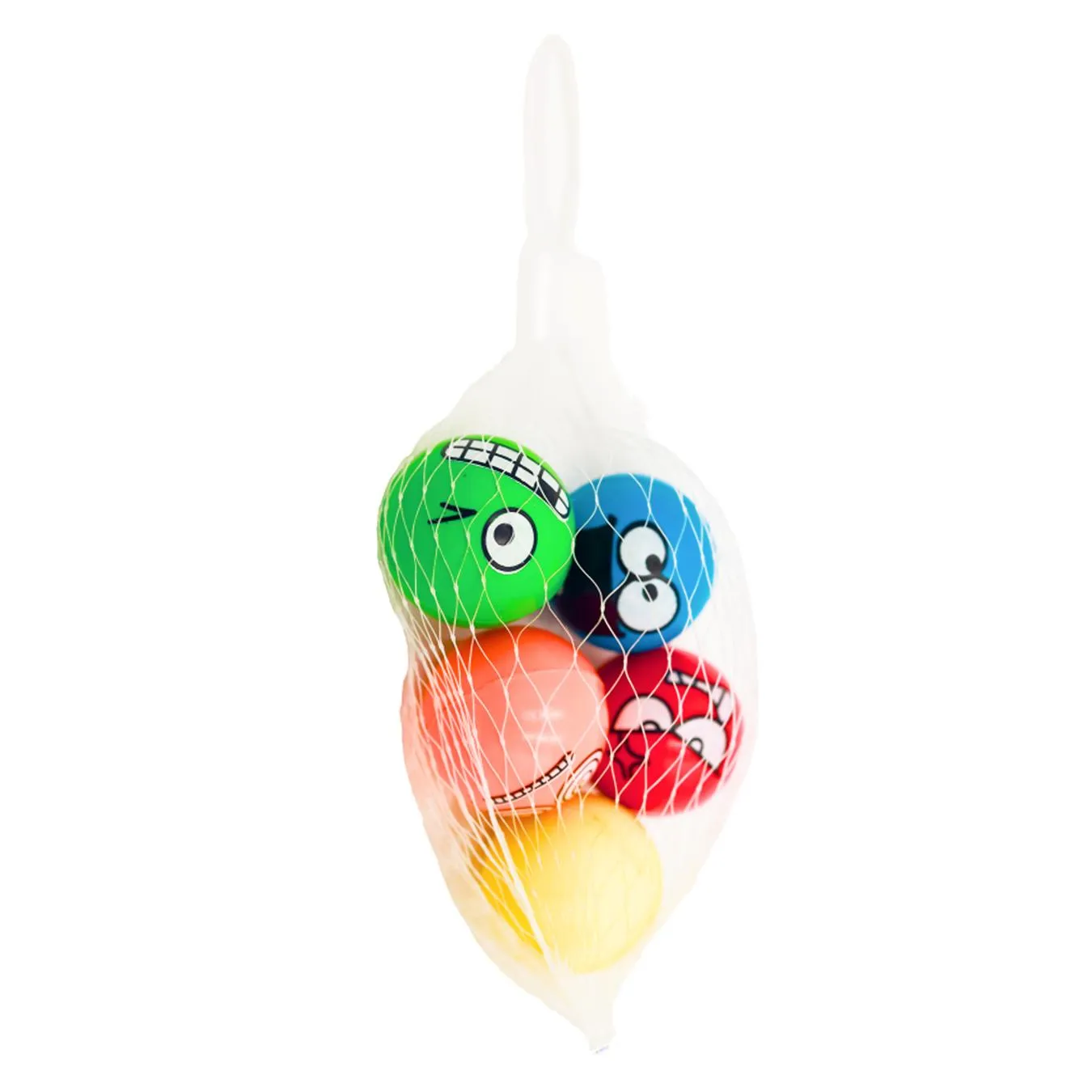 Набір з 5 різнокольорових міні-м'ячиків із зображеннями смайлів Shantou Yisheng - Фото 1