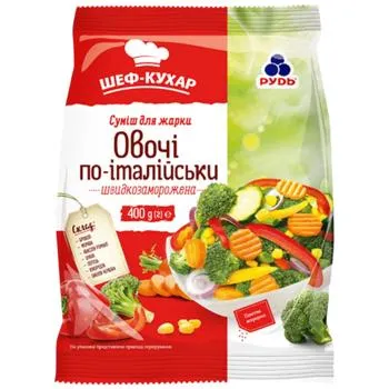 Cуміш овочева Рудь Овочі по-італійськи заморожена 400г - Photo 1