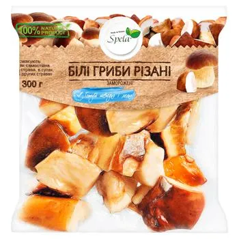 Гриби білі Spela різані 300г - Фото 1
