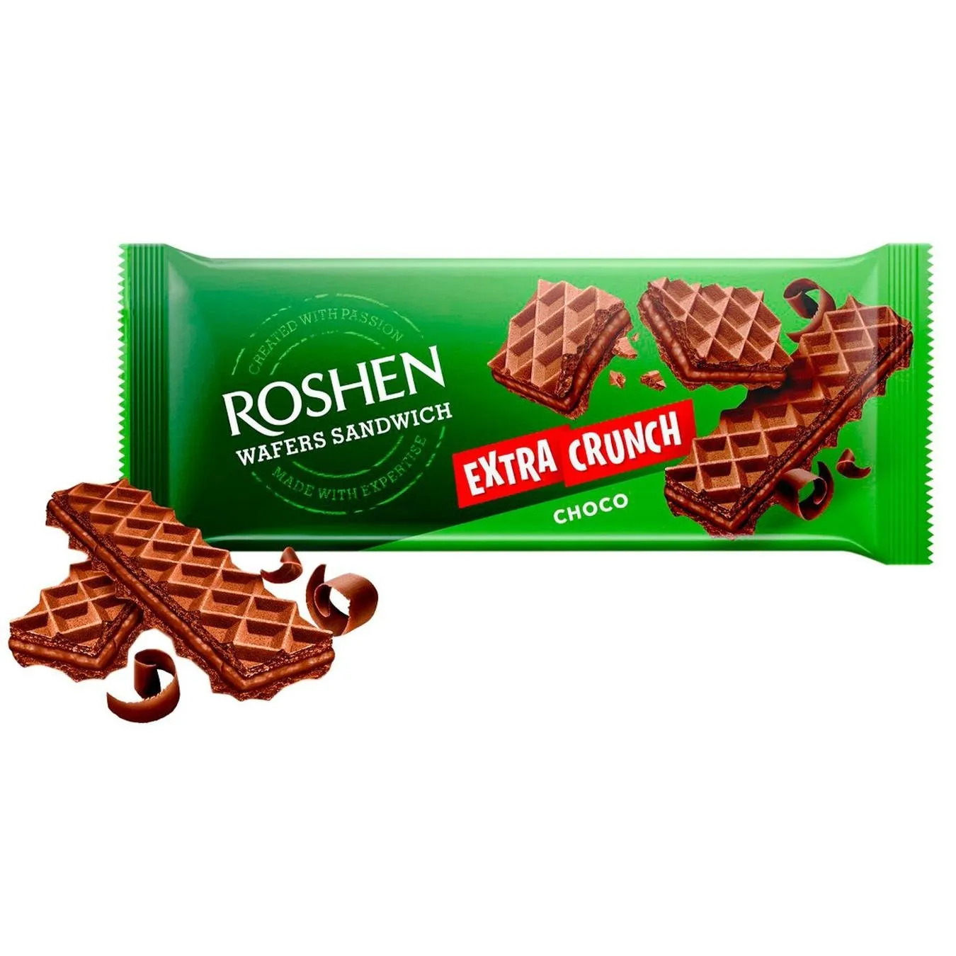 Вафлі Roshen Wafers Sandwich Crunch шоколад 142г - Фото 3