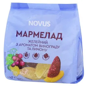 Мармелад Novus з ароматом винограду та лимону 200г - Photo 1