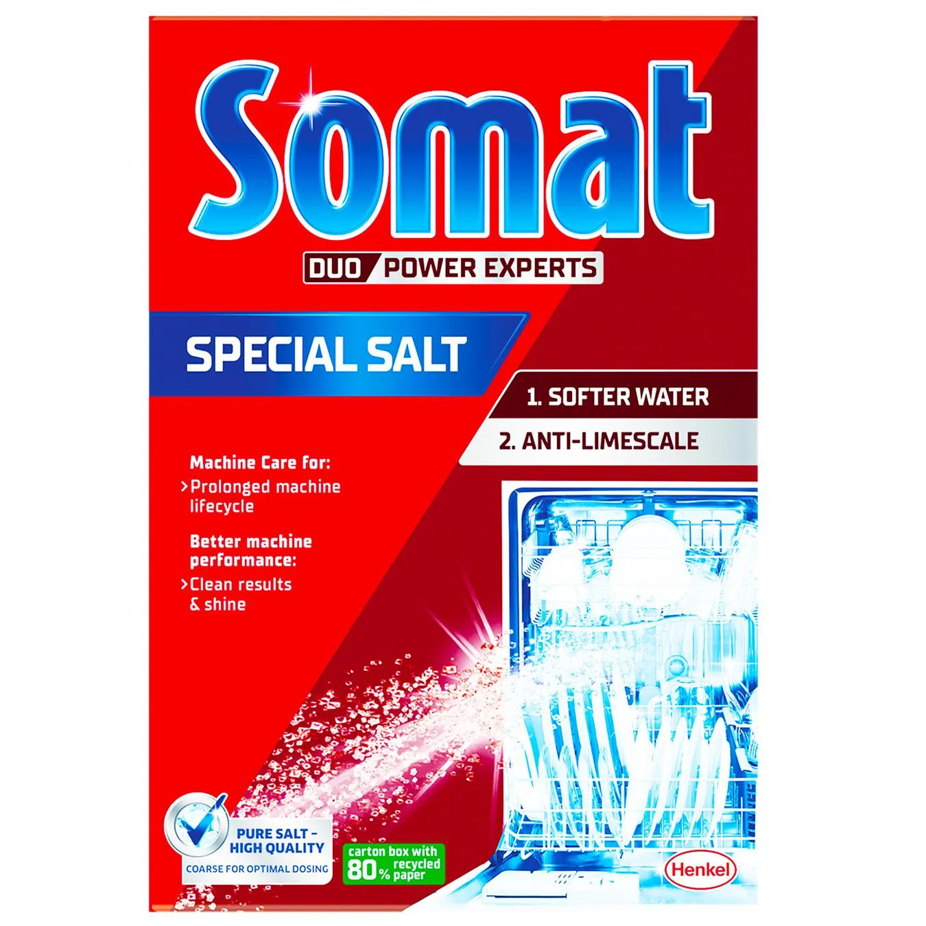 Сіль для посудомийних машин Somat 1,5кг - Фото 1