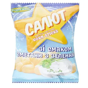 Палички кукурудзяні Золоте Зерно Салют зі сметаною 45г - Photo 1