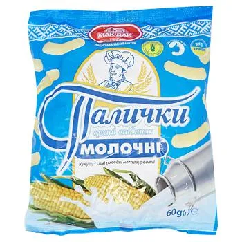 Палички кукурудзяні Мак-Дак Молочні неглазуровані  60г - Photo 1