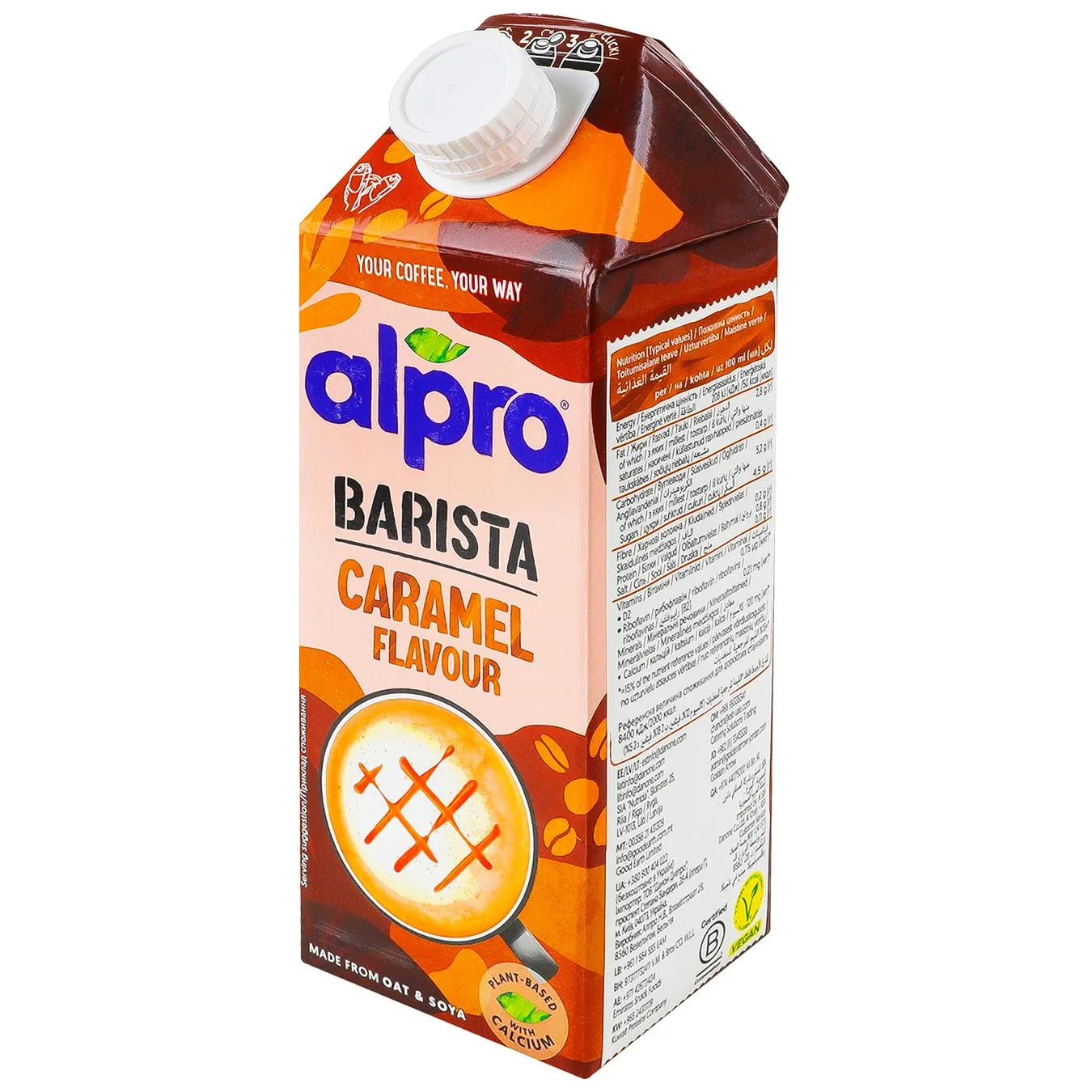 Напій Alpro Barista вівсяно-соєвий зі смаком карамелі 750мл - Фото 3