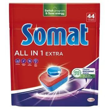 Таблетки для посудомийних машин Somat Extra All in One 44шт - Фото 1