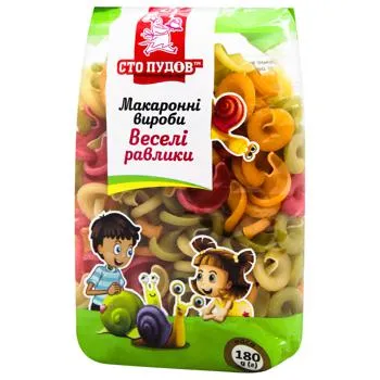 Макаронні вироби Сто Пудів веселі равлики 180г - Photo 1